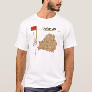 T-Shirt Carte + Drapeau + Titre Biélorussie