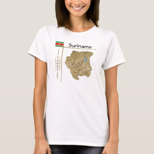 T-Shirt Carte + Drapeau + Titre Suriname