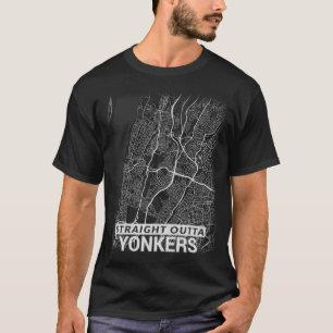 T-shirt Carte droite de ville d'Outta Yonkers (GROS