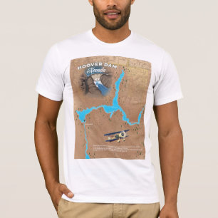 T-shirt Carte du barrage Hoover Nevada