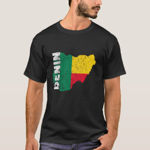 T-shirt Carte du Bénin Fierté Béninoise Drapeau Béninois R