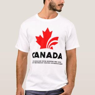 T-SHIRT CARTE DU CANADA   