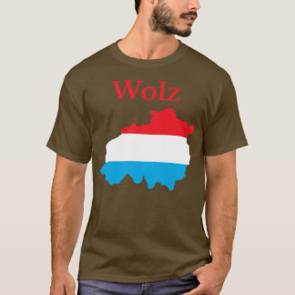 T-shirt Carte du canton de Wiltz Luxembourg