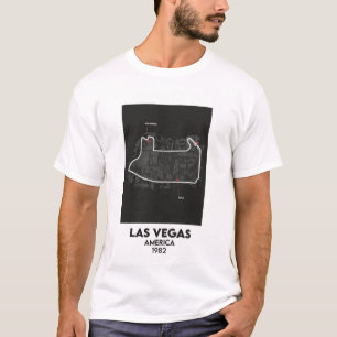 T-shirt Carte du circuit américain Las Vegas F1