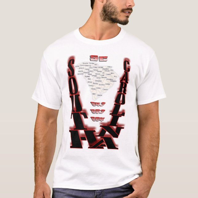 T-shirt Carte du comté de Sc (Devant)