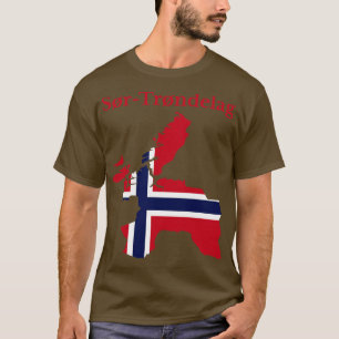 T-shirt Carte du comté de Sor Trondelag Norvège