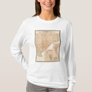 T-shirt Carte du comté de Warren avec le plan du Liban