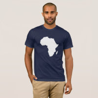 Carte du continent africain en blanc