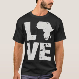 T-shirt Carte du continent africain I Love Afrique
