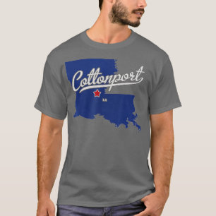 T-shirt Carte du Cottonport Louisiana LA