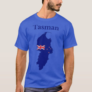 T-shirt Carte du district de Tasman Nouvelle-Zélande
