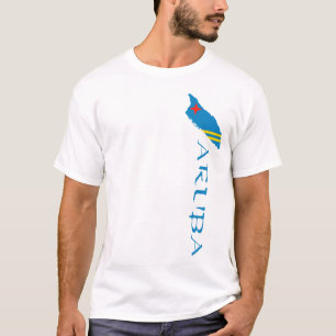 T-shirt Carte du drapeau d'Aruba