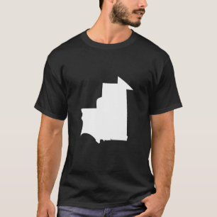 T-shirt Carte du drapeau de la Mauritanie - Mauritanie