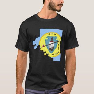 T-shirt Carte du drapeau de la nation Osage