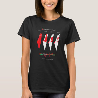 T-shirt Carte du drapeau de la Palestine libre Gaza Je sui