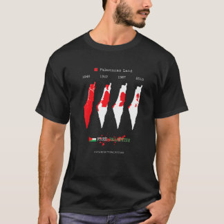 T-shirt Carte du drapeau de la Palestine libre Gaza libre
