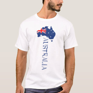 T-shirt Carte du drapeau de l'Australie