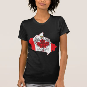 T-shirt Carte du drapeau de Pologne Canada