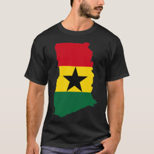T-shirt Carte du drapeau du Ghana