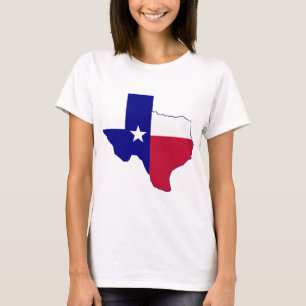 T-shirt Carte du drapeau du Texas