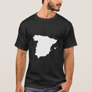 T-shirt Carte du drapeau espagnol - Espagne