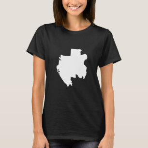T-shirt Carte du drapeau gabonais - Gabon