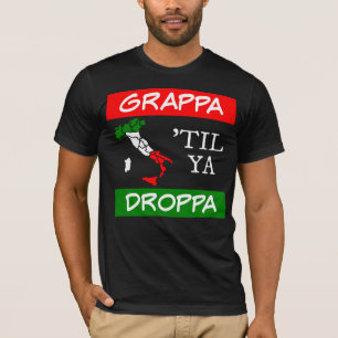 T-shirt Carte du drapeau italien Grappa Til Ya Droppa