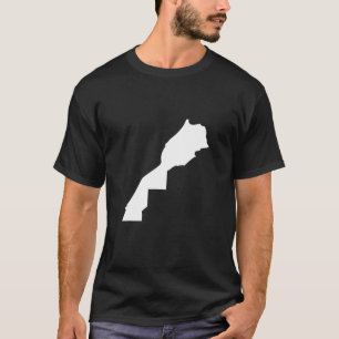 T-shirt Carte du drapeau marocain - Maroc