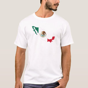 T-shirt Carte du drapeau mexicain