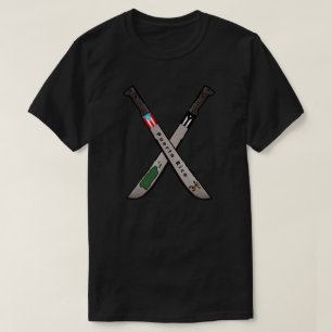 T-shirt Carte du drapeau Porto Rico Machete Coqui Taino T-