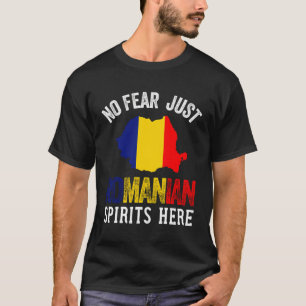 T-shirt Carte Du Drapeau Roumain Hommes Femmes Enfants Rou