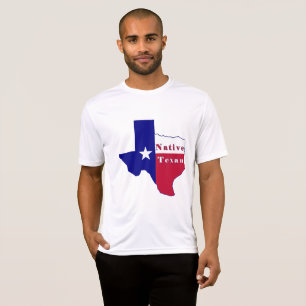 T-shirt Carte du drapeau texan natif