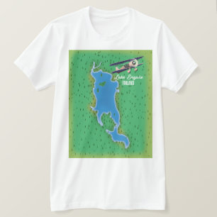 T-shirt Carte du lac Engure en Finlande