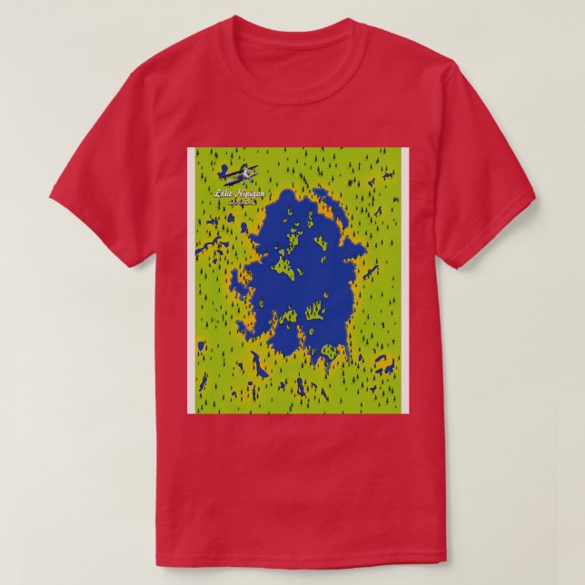 T-shirt Carte du lac Nipigon (Design devant)