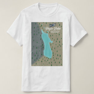 T-shirt carte du lac Peyto dans les Rocheuses canadiennes