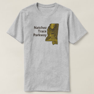 T-shirt Carte du Mississippi Natchez Trace Parkway