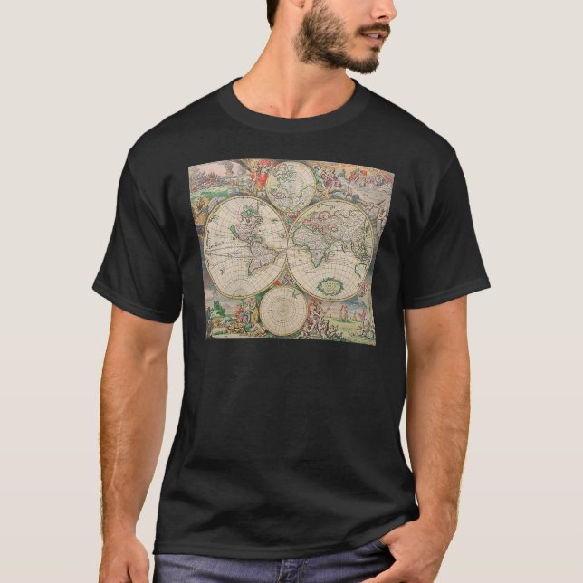 T-shirt Carte du monde antique (Devant)