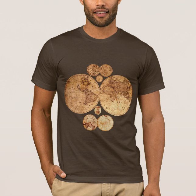 T-shirt Carte du monde antique Designs historiques (Devant)