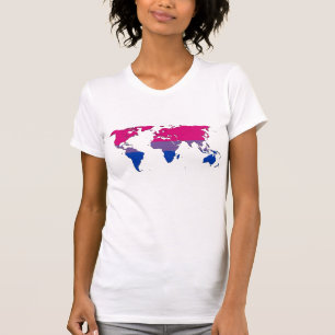 T-shirt Carte du monde de la Bisexualité Débardeur