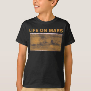 T-shirt Carte du monde de Mars Red Planet par satellite