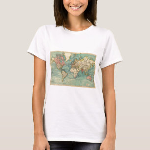 T-shirt Carte du monde vintage