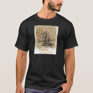 T-shirt Carte du monde vintage