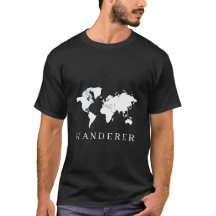 T-Shirt Carte du Monde Wanderer | Voyage Minimalis