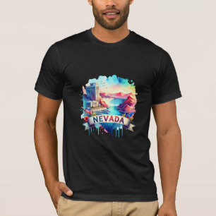 T-shirt Carte du Nevada vintage s - État de Retro us