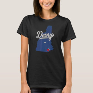 T-shirt Carte du NH Derry New Hampshire