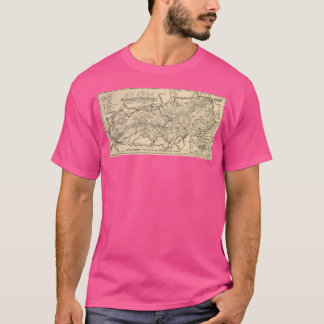 T-shirt Carte du parc national des Great Smoky Mountains v