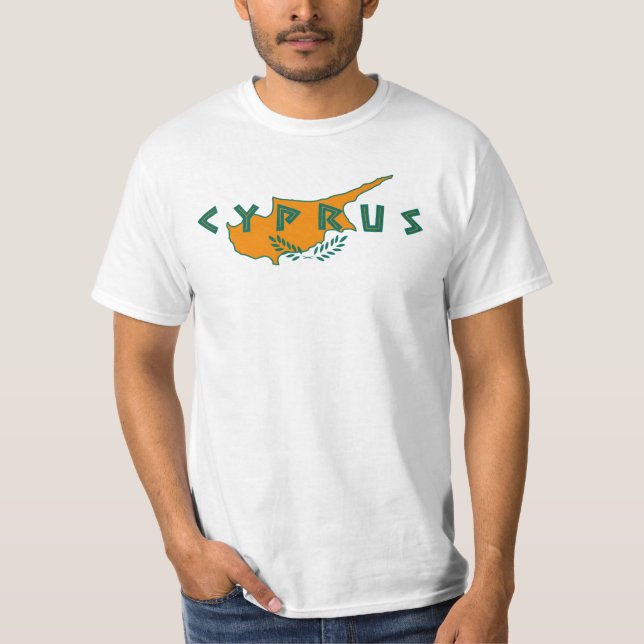 T-shirt carte du pays de chypre drapeau symbole de voyage  (Devant)