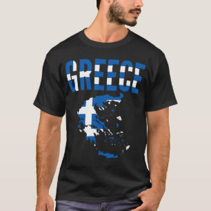 T-shirt Carte du pays grec