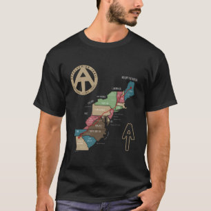 T-shirt Carte du Randonnée du sentier des Appalaches
