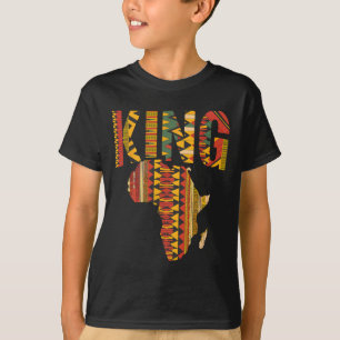 T-shirt Carte du roi d'Afrique Kente Design Black Pride Me